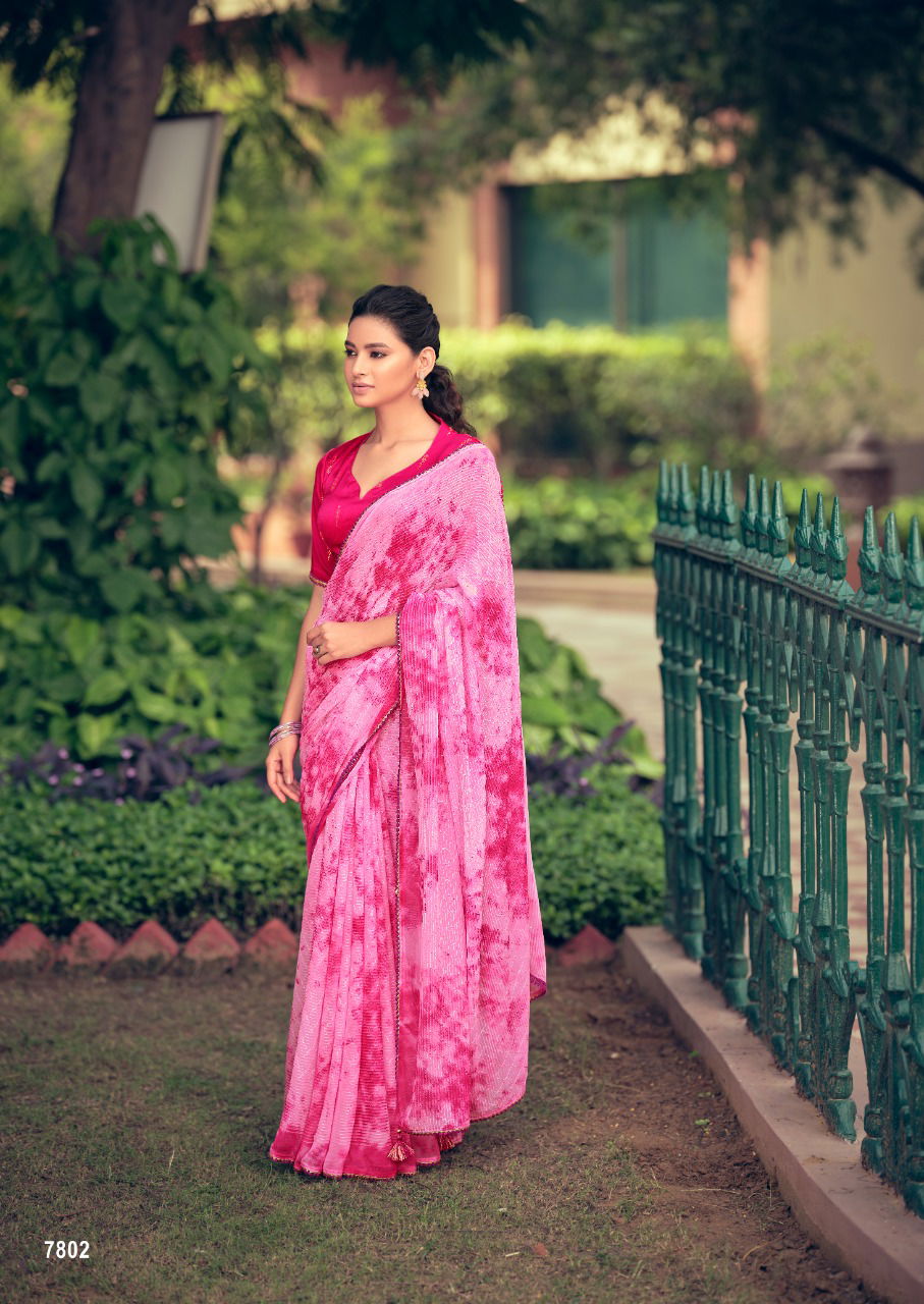 Kashvi Almora Latest Designer Fancy Festive Wear Georgette Saree Collection